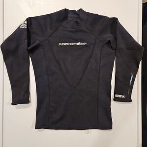 Neosport Neoprene Wetsuit Black Longsleeve Scuba Lightweight 1.5mm Top, Size 10